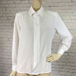 Vintage Yves St Clair White Beaded Blouse 10P M Petite Photo 0