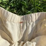 Free People  Womens Linen Blend Tomboy High Waisted Shorts in Cream Photo 3