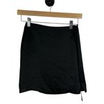 Wilfred by Aritzia Elixir Satin Mini Skirt in Black Size 00 Photo 3