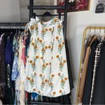 Zéta Marigold Floral Wrap Skirt White Yellow Size 4 Photo 8