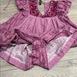 Free People Cutie Pie Romper In Azalea Combo Pink Embroidered Boho Romper Size L Photo 13