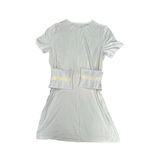NBD NWT Revolve  Cecil Dress Ivory belted lace up shirt mini dress short sleeve S Photo 2