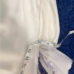 IvaNova Boutique Asymmetrical White and Purple Dress Ruffle Size 4 Photo 4