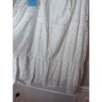 CeCe  Eyelet Midi A-Line Skirt Elastic Waist Lined Ivory White Women’s Plus 22W Photo 11