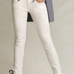 CAbi Stretchy White Slimmie Skinny Jeans Pants Spring Size 8 #5088 Photo 0
