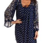 Angie Womens  Boho Tassel Paisley Print Tunic Dress - Sz M Photo 0