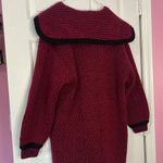 Mohair Wool Blend Oversized Coat Cardigan Long Cape Duster Pattern Sweater Small Photo 6