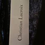 Christian LaCroix NWT  Linen Blend Tiered Wrap dress Black size M Photo 4