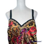 Vintage California Dynasty High Cut Floral Teddy Size Small Black Photo 1