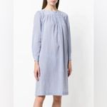 A.P.C. Cassie Dress In Bleu Size 34 Atelier de Production et de Création Blue Photo 2
