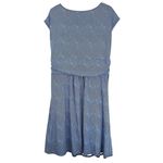 Lands' End  Women's Blue Patterned Knit Dress‎ Knee Length 1X Modal Blend Jersey Photo 6