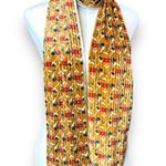 French girl scarf velvet double sided champagne and color print Red Photo 0