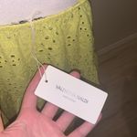 NWT Valentina Naldi Yellow Tied Straps Cami Peplum Tank Top made in Italy Size XL Photo 5