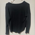 Sky And Sparrow  Black V neck Button Down Sweater Photo 3
