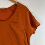 Falconeri Top Women's Small Burnt‎ Orange Pocket V Neck Made in Italy Casual Tee Photo 6