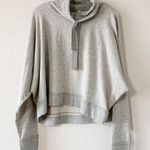 Free People Lara Drawstring Grey Pullover Large Photo 0