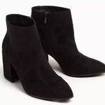 Torrid Black Faux Suede Pointed Toe Block Heel Bootie Size 9W Photo 0