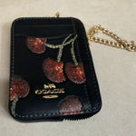 Coach Zip Card Case With Cherry Print cdf99 Photo 0