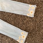 Driftwood  Colette Daisy Embroidered Straight Leg Jeans Size 30 in Light Wash Blu Photo 5