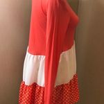 Reborn tunic orange and white block dress small Photo 7