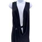 IRO Stellie Draped Belted Sleeveless Black Mini Dress 38 LBD Going Out Party Photo 3