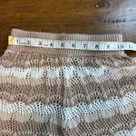 Princess Polly  Knit shorts brown white stripe crochet Photo 2