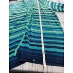 Catherines  Open Front Cardigan Sweater Womens 2X Long Sleeve Blue Green Stripes Photo 6