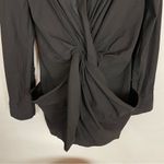 LIONESS NWT Urban Outfitters Dress Hey You Twist Front Black Small Plunge V-Neck Photo 9