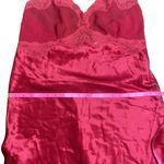 Victoria's Secret 90s Vintage  Gold Label Red Satin and lace slip dress medium Photo 3