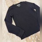 American Eagle  black waffle knit long sleeve women’s size large Photo 3