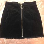 Victoria and Sophia Black Courdaroy Zip Up Skirt Photo 0