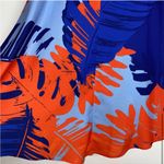 N/Nicholas Diamond Crepe V Neck Floral Dress in Palm Print Size 8 Photo 4