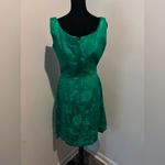 MARDI GRAS Vintage 60s Green Midi Sleeveless Shift Dress 14 (fits like small) Photo 3