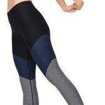 Outdoor Voices Stretch Color Block 7/8 Yoga a workout Leggings Navy Size S Photo 6