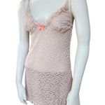 Victoria's Secret Light Pink Floral Lace Babydoll (L) Photo 0