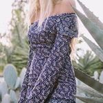 Stone Cold Fox Elsa Floral Off The Shoulder Mini Dress Navy Fern Size 0 Photo 6