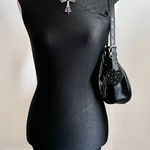 Black Open Back Mini Dress, Y2K‎ Baddie, Streetwear, Hypebae, Clubwear, Small Photo 0