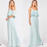 Show Me Your Mumu  SMYM Caitlin ruffle maxi dress in Dusty Mint Chiffon NEW SMALL Photo 2