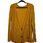 Charlotte Russe Mustard Yellow Button Oversized Knit Cardigan Photo 0