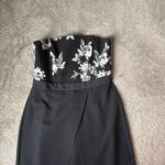 White House | Black Market  Black White Floral Strapless Jumpsuit SIZE 6 Photo 1