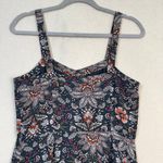 Loft Ann Taylor Dark Paisley Floral Gray Button Down Sundress Size 6 Sleeveless Photo 2