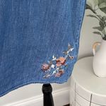 Abercrombie & Fitch  Denim‎ Sheath Dress. Size Medium w/embroidered flowers Photo 2