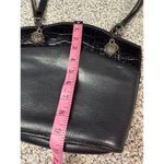 Brighton Women's Black Leather Bucket Handbag Croc-Embossed Charms Photo 9