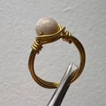 Beaded Wire Ring Gold Photo 0