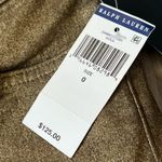 NWT Lauren Ralph Lauren Coated Metallic Skinny Ankle Stretch Jeans | Gold | 25/0 Photo 5