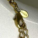 Chico's Chico’s Vintage Green Black Stone Cross Pendant Gold Tone Long Chain Necklace Photo 5