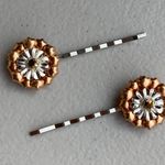 Handmade Stunning 3D Two-Tone 🌸 Flower Hair Clip  Photo 3