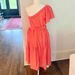 Current Air One Shoulder Midi Dress size S Orange creamsicle color Photo 9