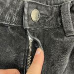 Monki  Tallie Sz 28 Shorts Distressed Denim Jean Black Turn Up Cuffed Hem Cotton Photo 3