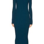 Helmut Lang  Ribbed Bra Neptune Long Sleeves Midi Dress Women’s Medium Photo 2